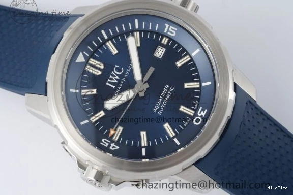 MIROTIME 0518 WellDesigned Aquatimer Automatic SS RSF 1:1 Best Edition Blue Dial on Blue Rubber Strap A 7057